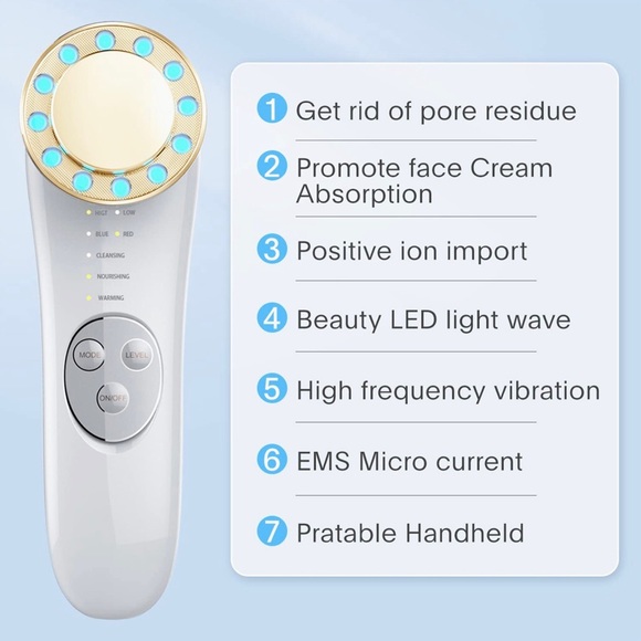 Cleansing Optical Rejuvenation Device. 7 in 1 Face Massager - Picture 3 of 9